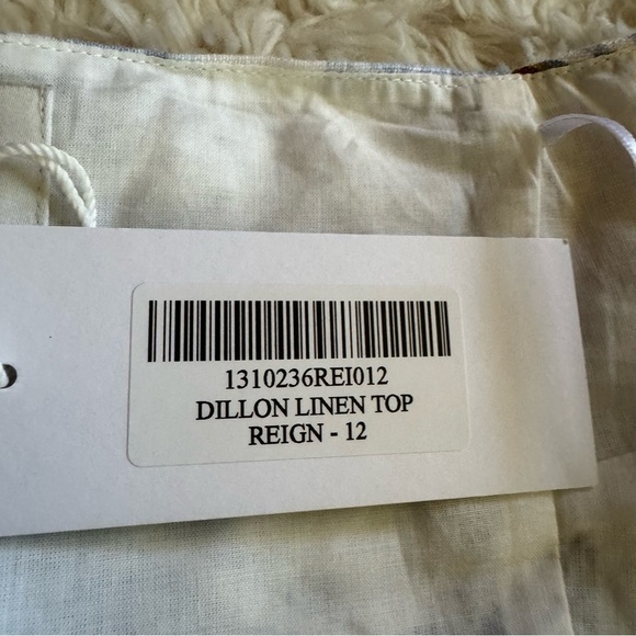 NWT Reformation Dillon Linen Top in Reign Print - Size 12 - Picture 8 of 8
